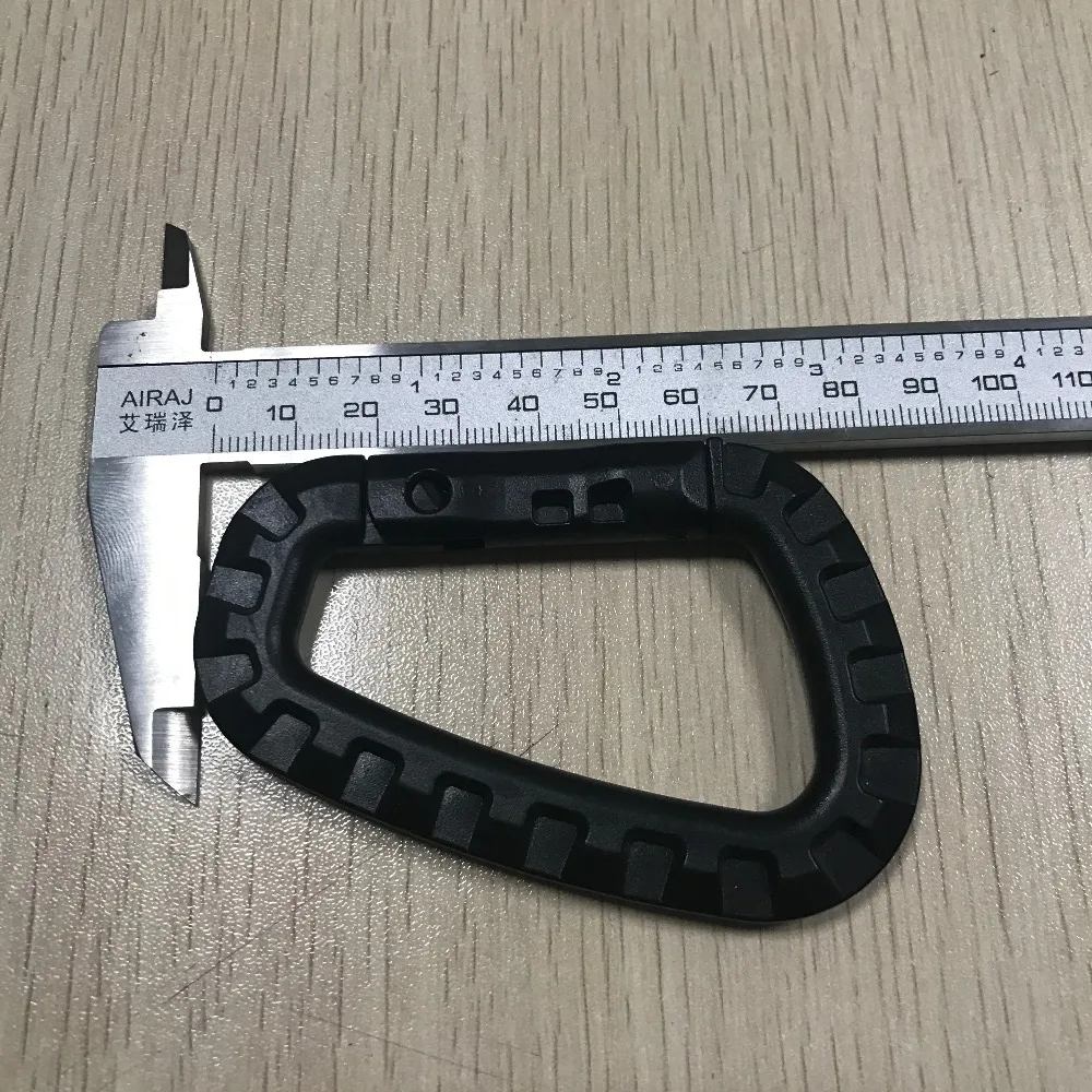 Kunststoff haken D RING Karabiner kunststoff Taktische Karabiner Keychain-Harte Polymer Karabiner Klettern D Ringe Licht Gewicht Frühling