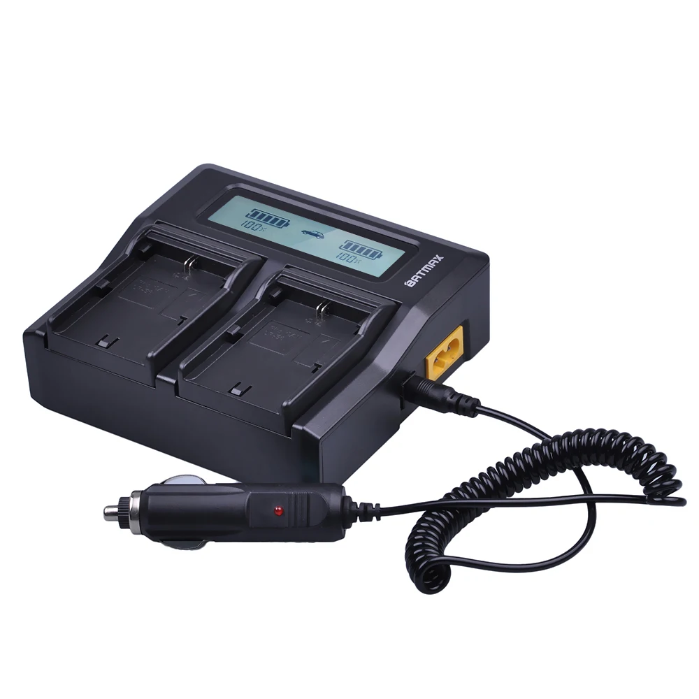 Batmax LP-E6 LP-E6N  LCD Rapid Dual Charger for CANON DSLR EOS 60D 5D3 7D 6D 70D 5D Mark II III SLR  and Canon LC-E6