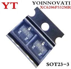 50 pz/lotto XC6206P332MR (662K) 3.3V/0.5A SOT-23 SMD