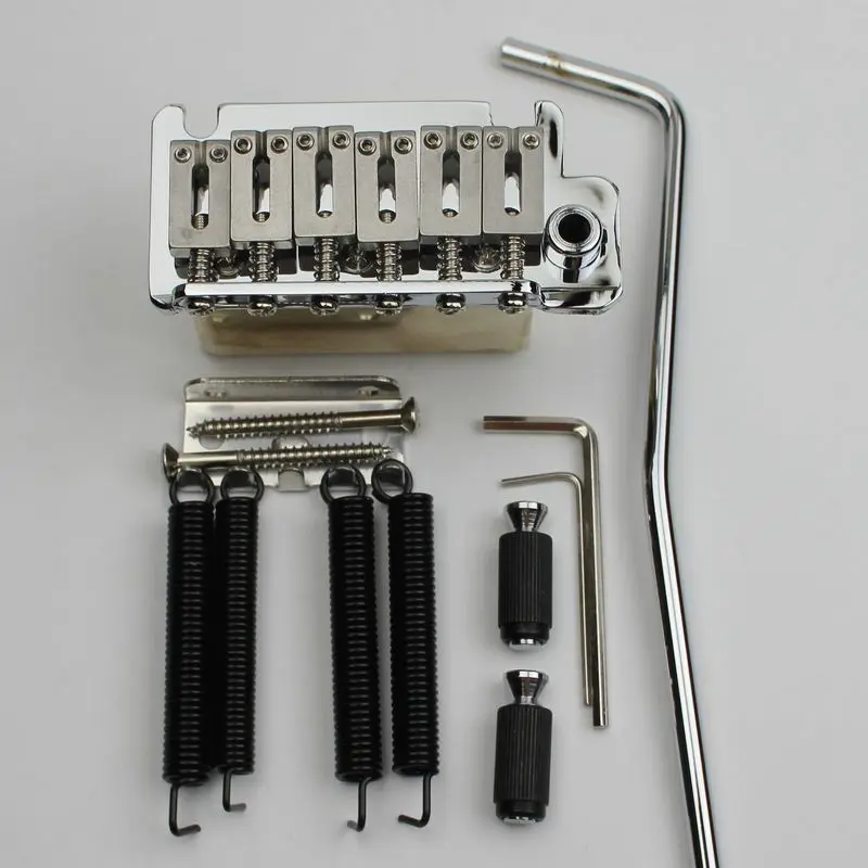 Electric guitar tremolo bridge Tremolo System Stainless Steel Saddles & Brass base & spring BS184 Chrome