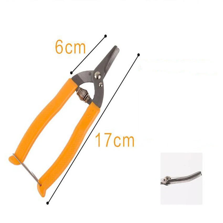 high quality orange scissors Curved mouth small  fruit tree pruning shear fruit scissors for gardening fruit experts