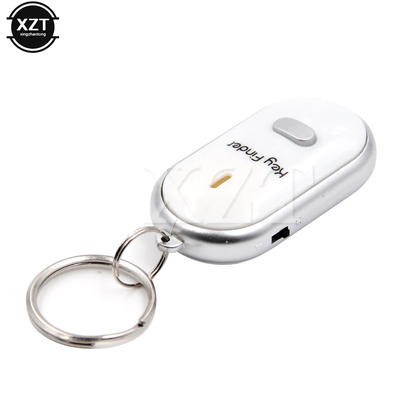 Mini Keychain Key Finder Anti-lost Beeping Whistle Flashing Remote Control By Sound Locator Keyring Tag Tracker