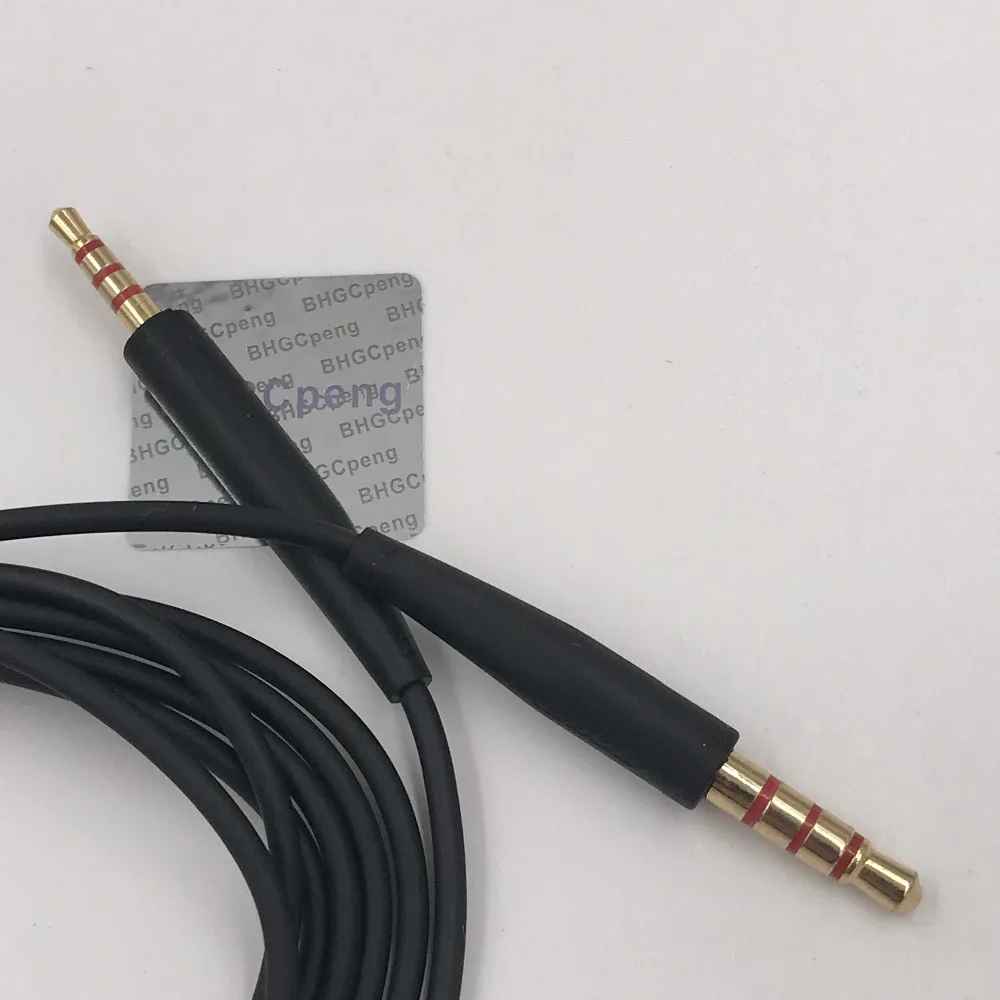 Universele 3.5mm Kabel Vergulde Connector Hoge Kwaliteit 1.5 meter Met Microfoon Volumeregeling Voor Meest Mobiles Hoofdtelefoon