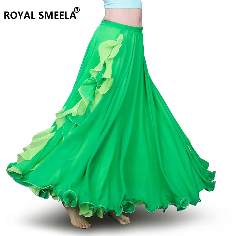 Slit Chiffon Skirt belly dancing skirt for women belly dance costumes Belly dance dress Lotus leaf performance Maxi Skirt long