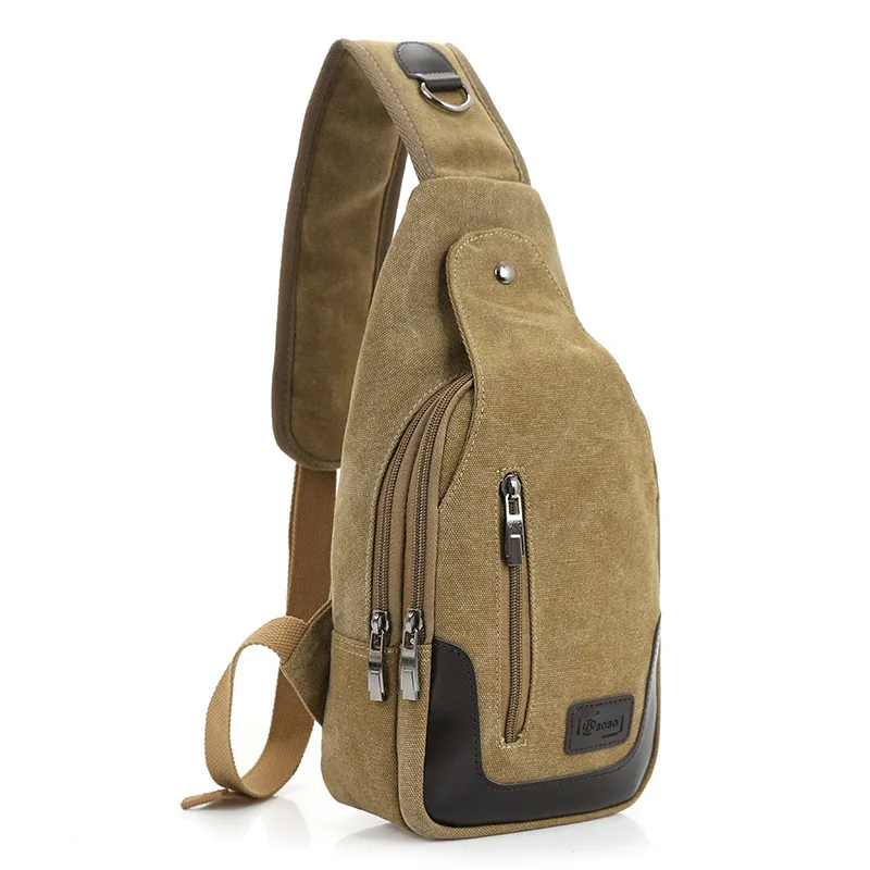 Ruil chest bagNew Fashion Man Shoulder Bag Men Canvas Messenger Bags Casual Travel Military Bag
