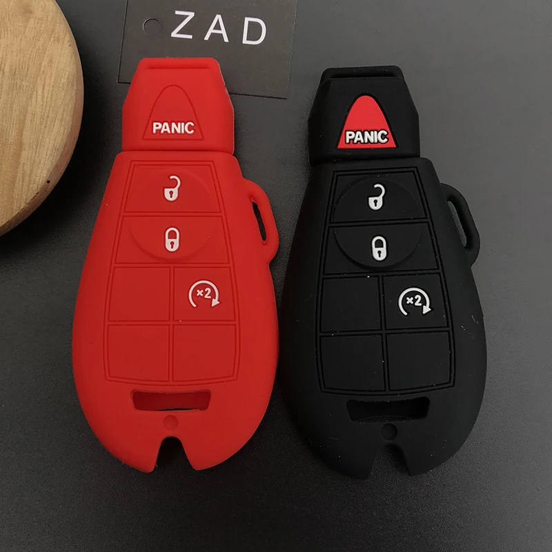 ZAD silicone rubber car key cover case skin shell protect holder set for jeep for Chrysler   Fobik for Dodge Ram 3button keyles