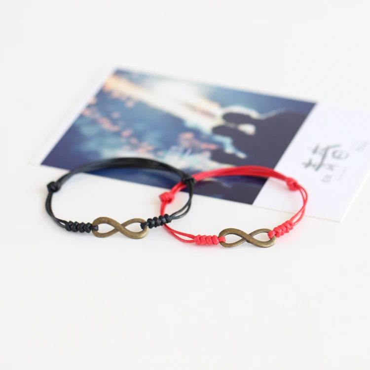 Couples Hand Made Infinity Bracelets Simple Fashion Lovers  Jewelry Small Gifts Art #N035