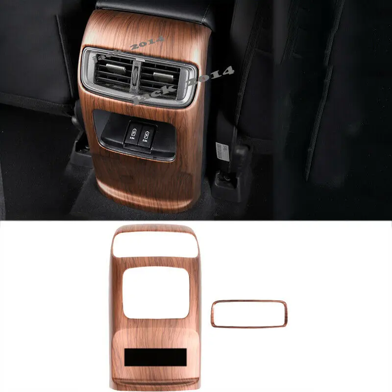 Peach Wood Grain Inner Rear Air Outlet Vent Trim 2pcs for Honda CRV CR-V 2017-2019