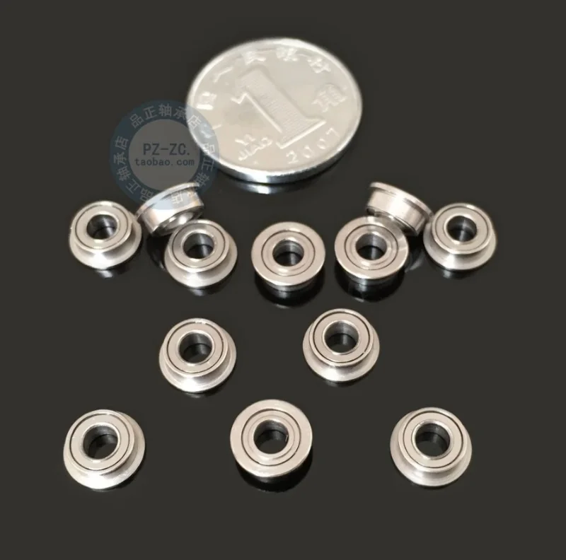 50pcs/100pcs/500pcs F682ZZ F682Z F682 ZZ Z Full Ball (Without Cage) 2x5x2.3 mm flange Deep Groove Ball Bearing 2*5*2.3mm