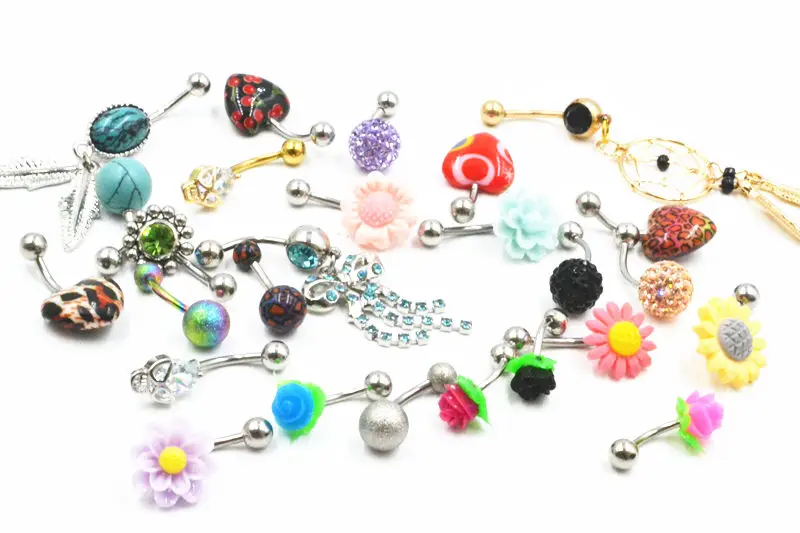 100pcs-surgical-steel-navel-belly-ring-button-bar-body-piercing-jewelry-free-shipping-14g-mix-styles