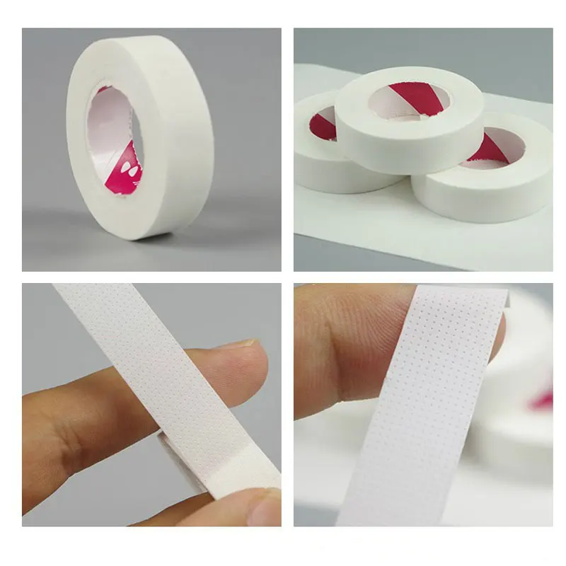 3pcs Eyelash Extension Lint Free Eye Pads Under Patches Paper Isolation White Breathable Micropore Tape