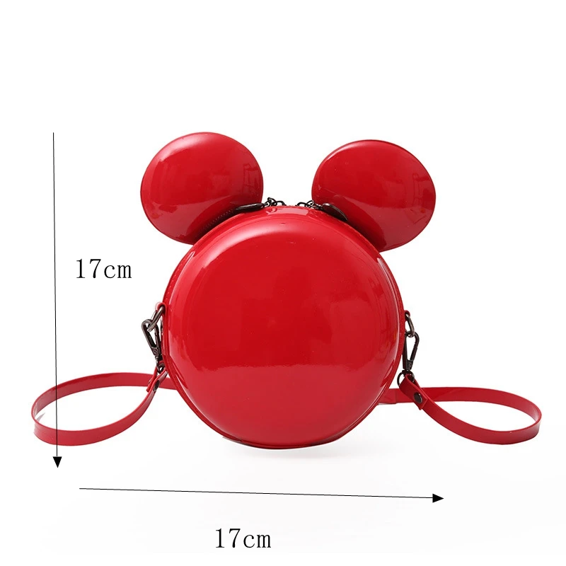 Disney Mickey Mouse Women handbag Minnie Shoulder Diagonal Bag Casual Fashion Girl PU Small Round Bag Birthday Gifts