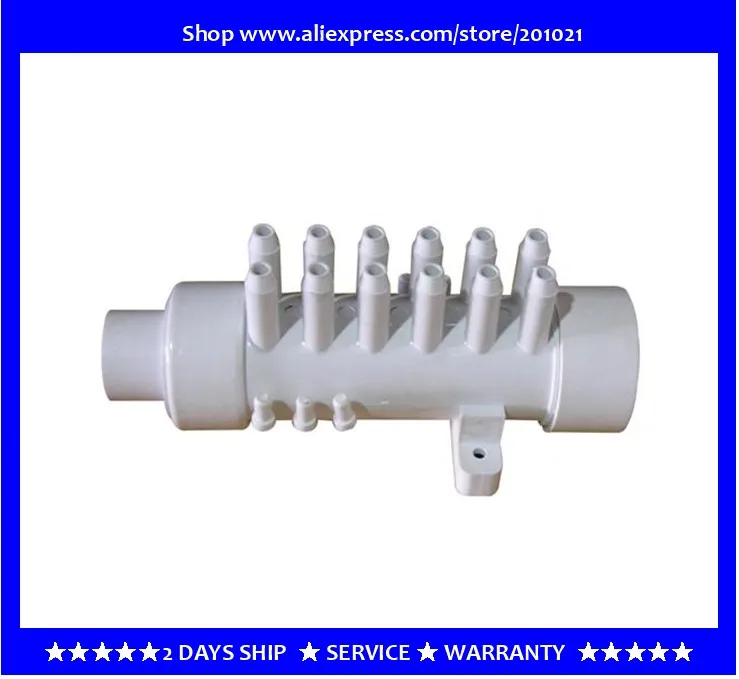 

1.5" PVC Manifold water distributor with 12branches 12 barbs PVC air Manifold 11.5mm air distributor for bathtub hot tub spa