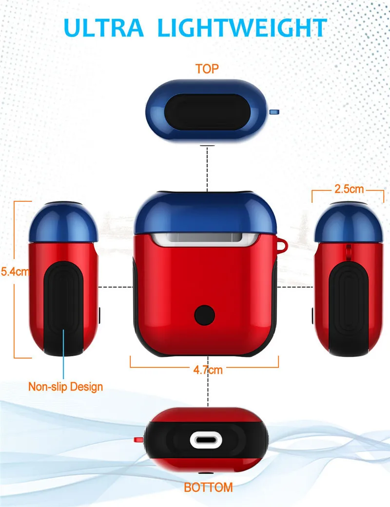 Funda protectora de moda para Apple Airpods 1/2, estuche de carga con Bluetooth, funda protectora para Airpods