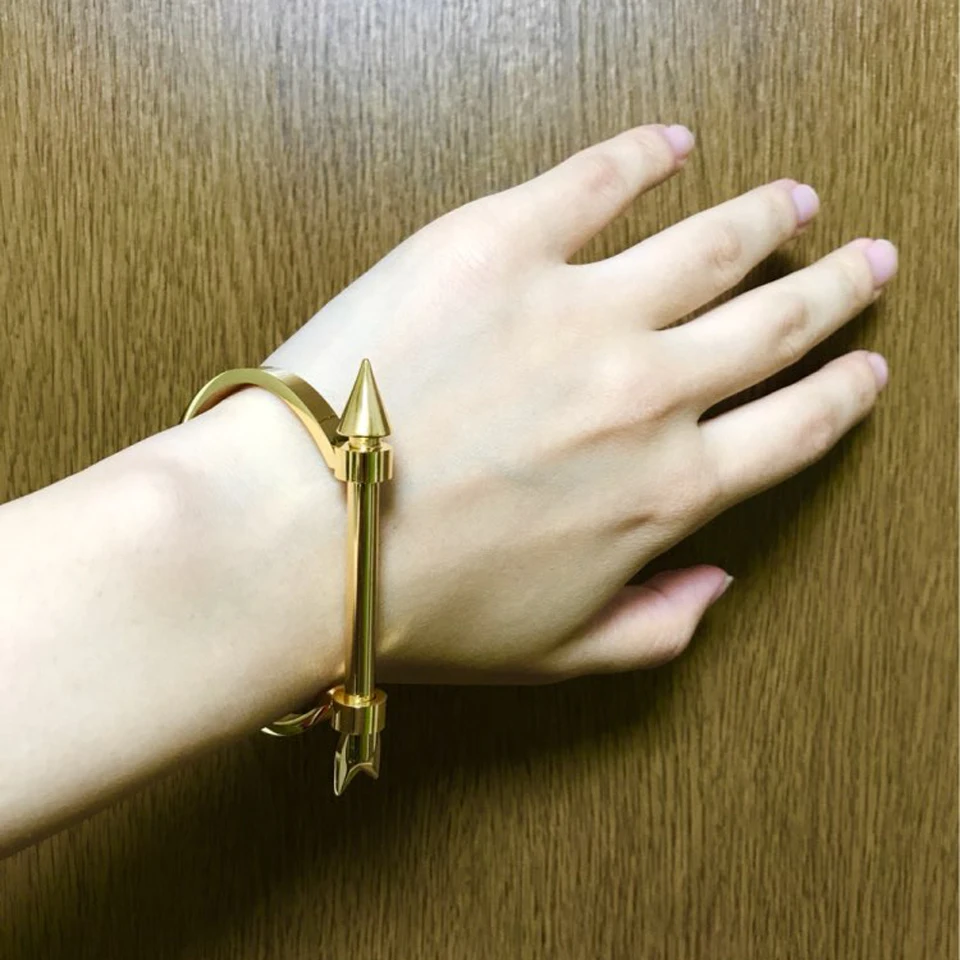 Luxury Brand Arrow Screw Bracelets & Bangles Gold Color Stainless Steel Cuff Bracelets Fashion Jewelry For Women Gift Pulseiras