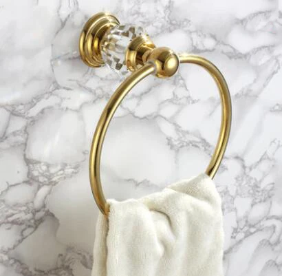 

Crystal & Brass Gold Towel Ring,Towel Holder, Towel Bar CY005