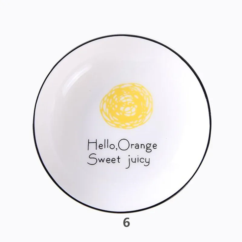 Weather Pattern Ceramics Soy Dish Sauce Vinegar Jam Dishes Kitchen Small Plate Tableware Novelty Gift 10cm