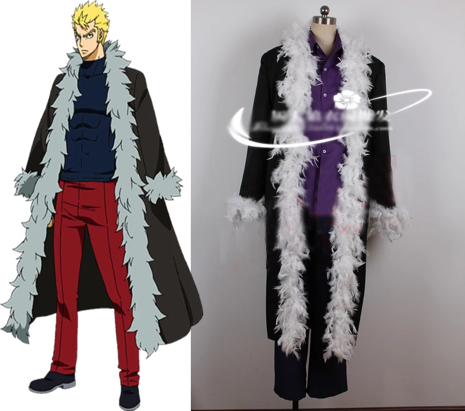 Laxus Dreyar Anime Cosplay Costume arnival Costume full set  top+pant+long coat 11