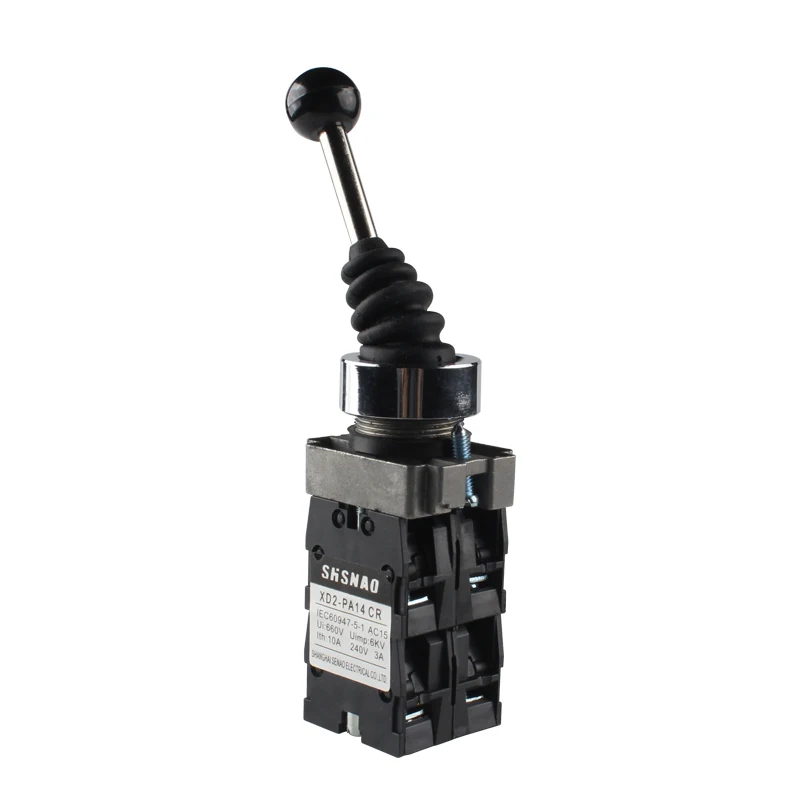 22mm Industrial Cross Rocker Controller Joystick Switch 4Position Momentary/Self locking 4NO Spring Return Wobble Switch