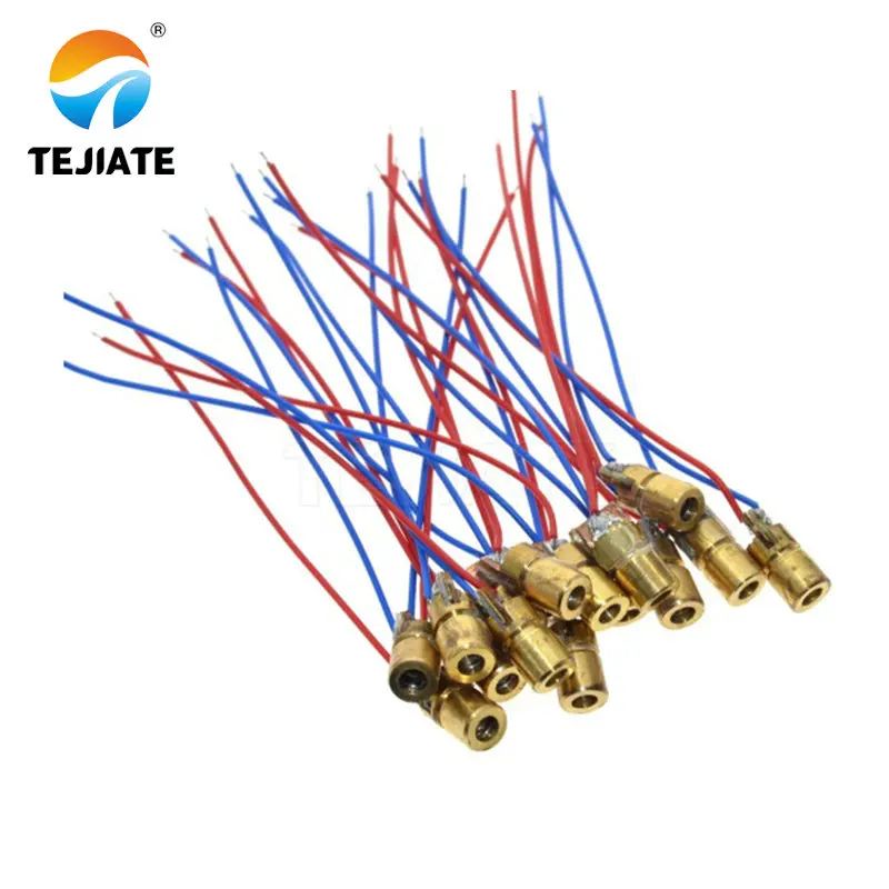 Laserdiode 650nm 6Mm 5V 5Mw Verstelbare Laser Dot Diode Module Rood Koper Hoofd 3V