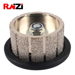 Raizi-Z30 Roues profilées à main droites pour meuleuse d'angle, brasées sous vide, granit, marbre, diamant, 5/8-11 po