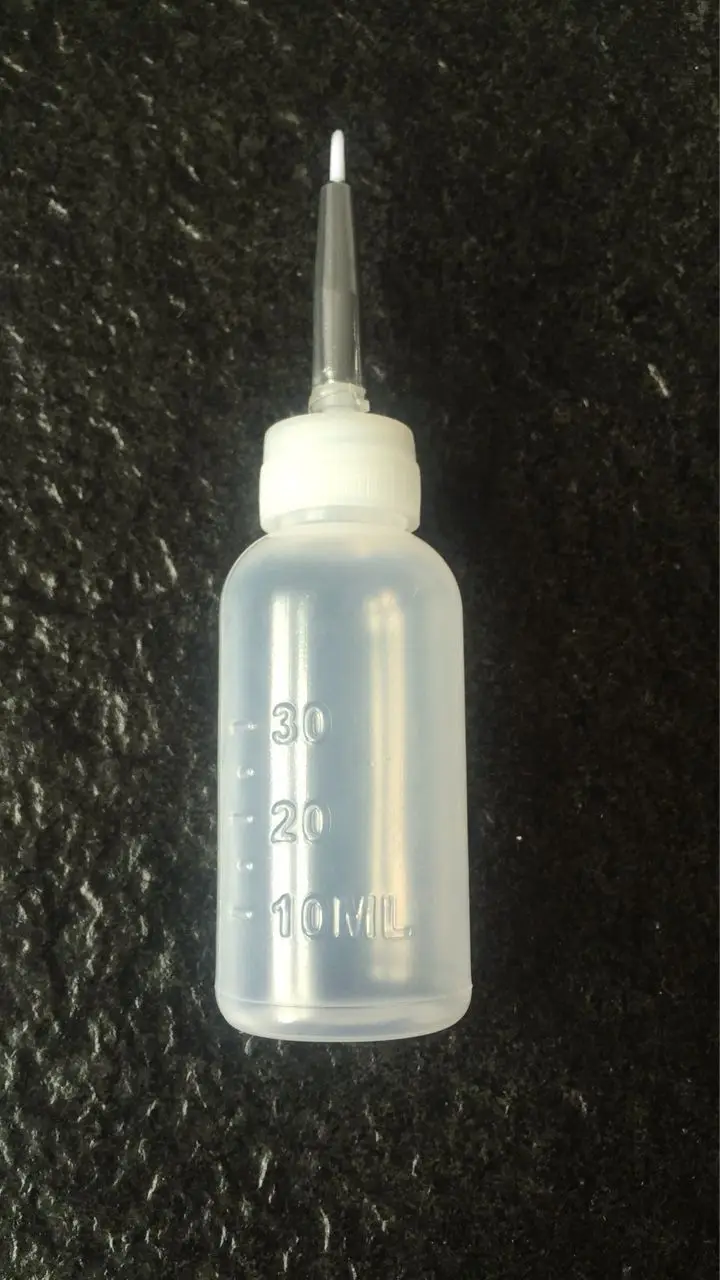 30ml Transparent Polyethylene Empty E-liquid Plastic Alcohol Bottle For Dispenser with Brush needle