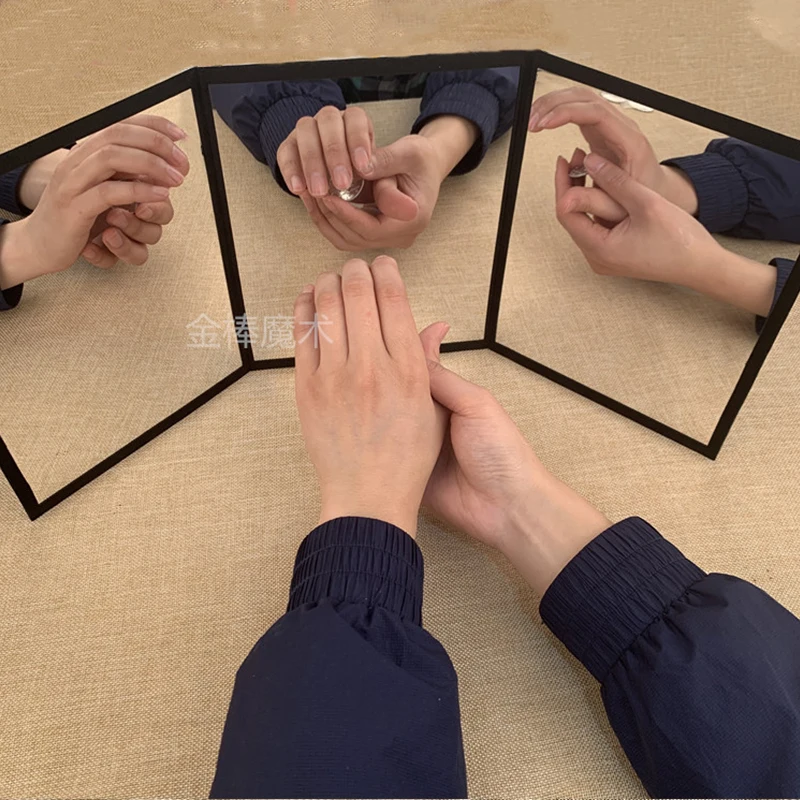 3-Way Mirror By Sean Yang Practicing Mirror For Card Magic Gimmick Illusions Magic Tricks Accessories Stage Professional Magic