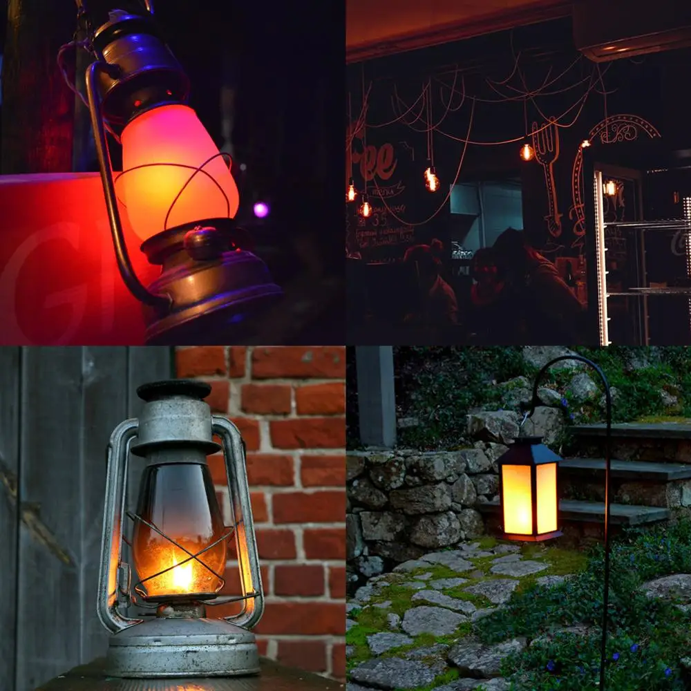 LED RGB Candle Lamp 3W E12 E14 E27 Flame Effect Fire Light AC 110V 220V Decor Yard Night light Flickering Emulation Lamparas