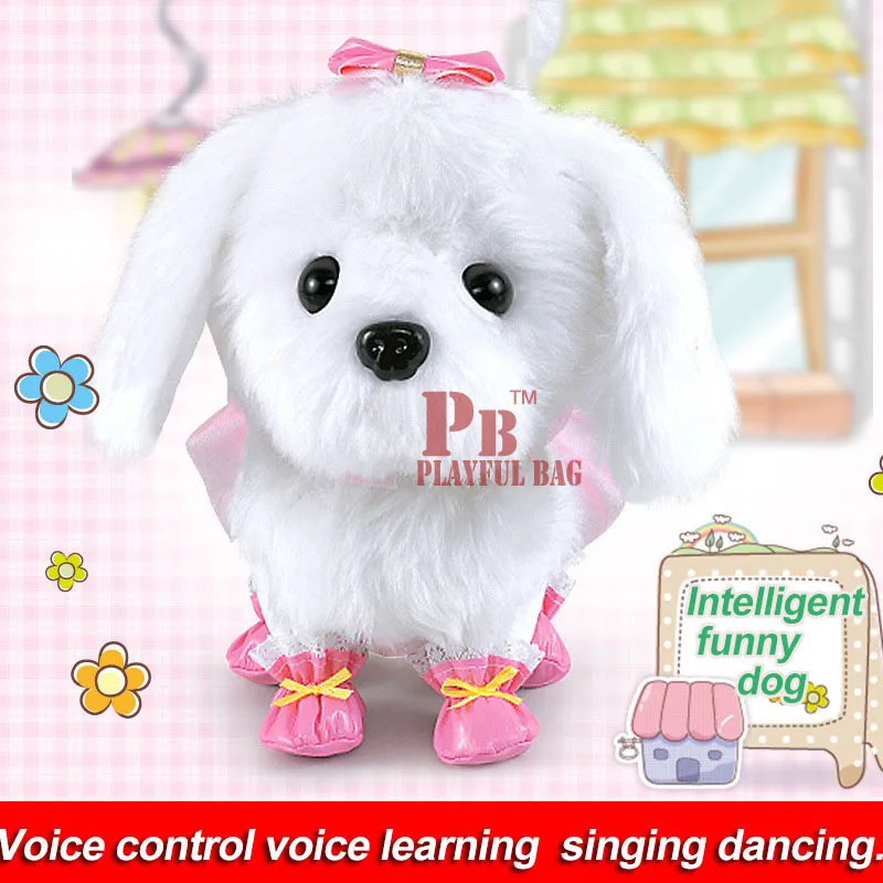 

Children's electric toy dog can talk and dance, plush intelligent robot dog simulation, Teddy dog voice command operation