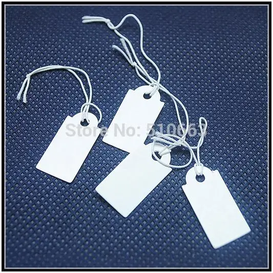 1000PCS Paper Price Tags Labels For Fashion Jewelry Beads Accessories Price Tags Size 26X13MM With Elastic