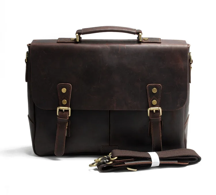 

Vintage Crazy Horse Genuine Leather Men shoulder Bag Leather Messenger Bag Men laptop bag tote Handbag male crossbody Bag Sling