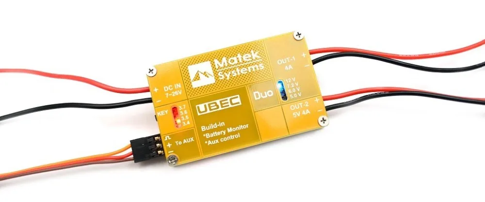 Matek System UBEC DUO 4A/5 ~ 12V & 4A/5V Für RC Quadcopter RC Flugzeug RC Multicopter UBEC Power Modell