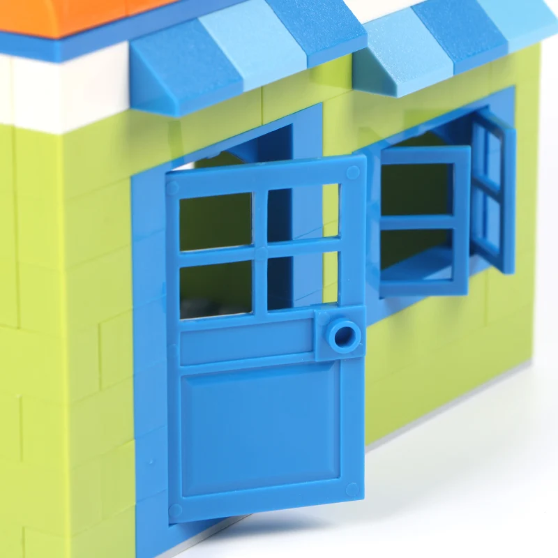 Bloques de construcción de Casa DIY para niños, puerta y ventana para armar juguete de ladrillos, educativo, compatible con Lego, 102 piezas