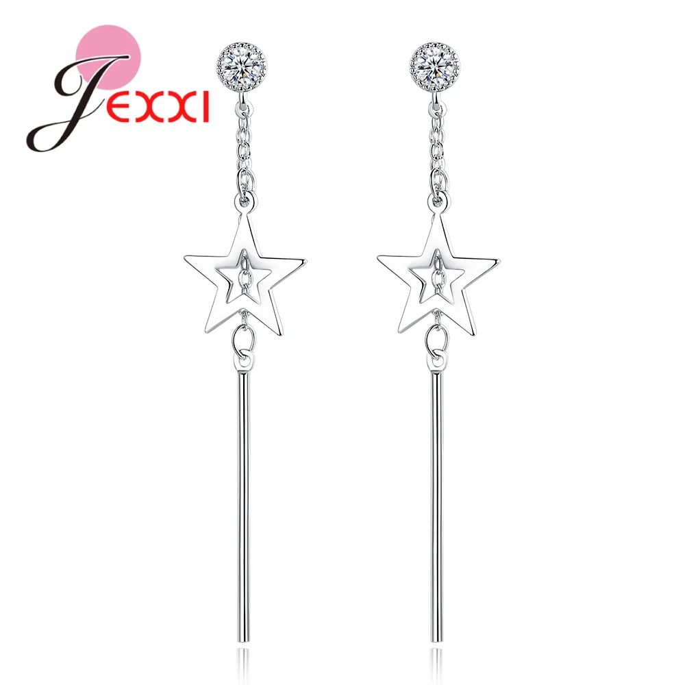 Hot Charm Statement Fashion Jewelry Long Tassel Star Bar Drop Earring For Women Sweet Ear Line Boucles d'oreilles Brinco