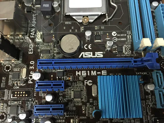 Asus-placa base de escritorio original, H61M-E, H61, Socket, LGA 1155, i3, i5, i7, DDR3, 16G, micro-atx