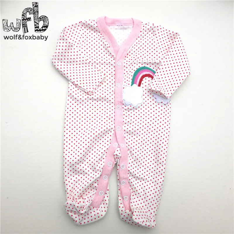 Retail 3pcs/lot 0-12months long-Sleeved Baby Infant cartoon footies bodysuits for boys girls jumpsuits Clothing newborn clothes