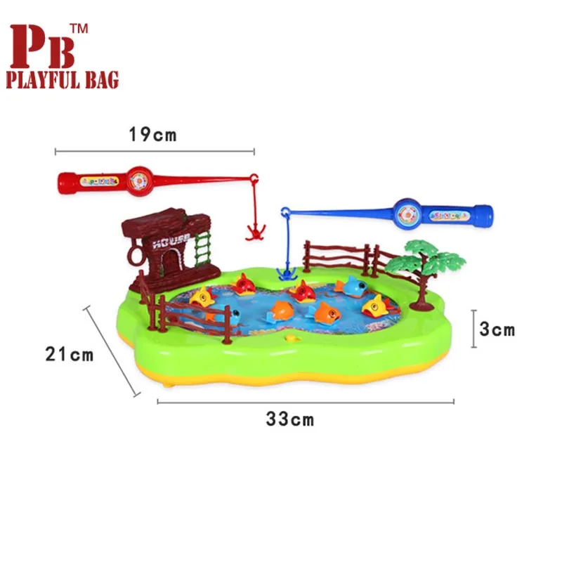 Kinderen Speelgoed Puzzel Vissen Elektrische Roterende Magnetische Water Vissen Muziek Bureau, Geven Kinderen Het Beste Cadeau