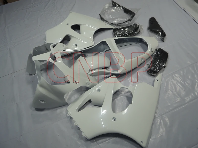 Bodywork ZX6r 636 2000 - 2002 White Abs Fairing ZX6r 636 2002 Fairings for Kawasaki ZX6r 00 no paint