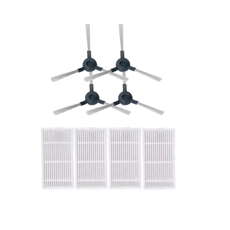 4 * فرشاة جانبية + 4 * فلتر Hepa لميديا VCR03 جهاز آلي لتنظيف الأتربة قطع غيار ملحقات استبدال