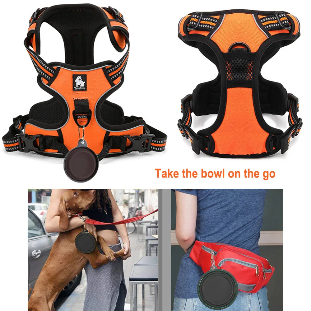 Truelove Dog Harness Small Large Durable Reflective Pet Harness Dog Running Safety Lift Pulling Walking Harness For Dog Travel