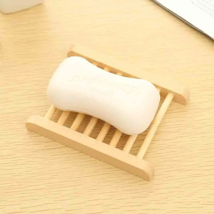 Free shipping Natural Bamboo Soap Dish Wooden Storage Soap Rack Plate Box Container for Bath Shower Plate Bathroom