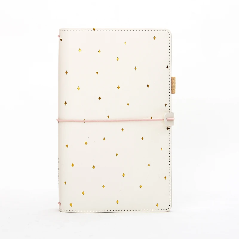 Yiwi-Carnet de notes en cuir PU, carnet de voyage standard, journal portable, carnet pointillé, agenda de licence