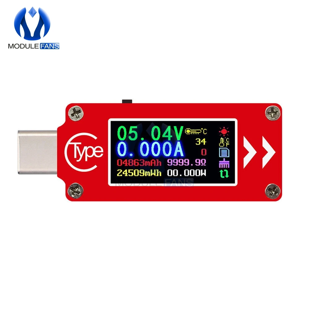 Voltímetro usb tipo c tc64