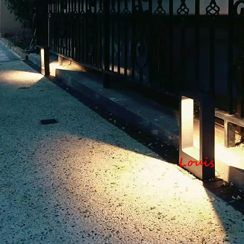 LED Exterior Bollard Light 15W COB Outdoor Floor Light Garden Couryard Road LED Lawn Lamp IP65 Waterproof Aluminium AC85-265V