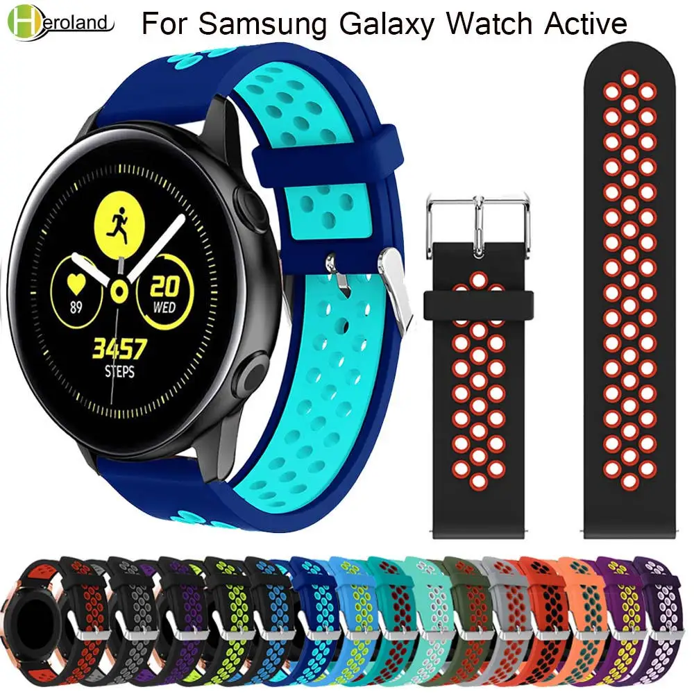 silicone WatchBands for Samsung Galaxy Watch Active Band for Samsung Galaxy 42mm replacement Sports Watches wristStrap hot sale