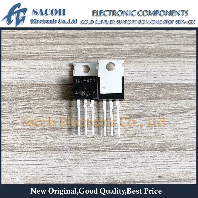 New Original 10Pcs/Lot IRF540N IRF540NPBF IRF540 F540 OR IRL540N IRL540 540 TO-220 33A 100V N-Channel Power MOSFET