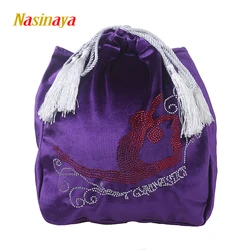 Multicolor Rhythmic Gymnastics Ball Bag Rg Professional Protection Red Velvet Fabric Accessories Gym Girl Rhinestones