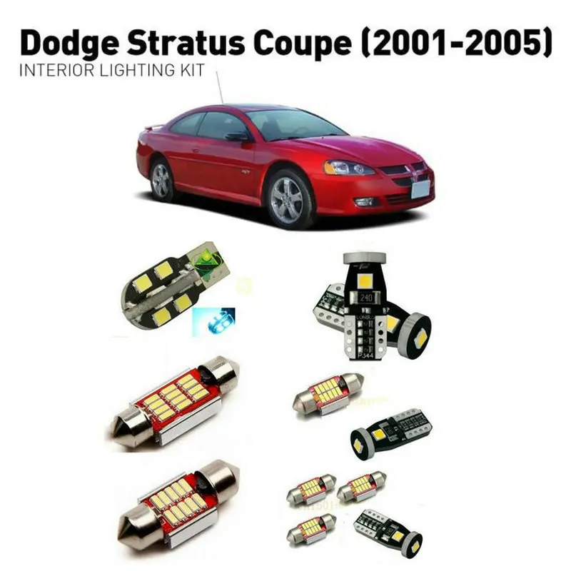 

Led interior lights For Dodge stratus coupe 2001-2005 15pc Led Lights For Cars lighting kit automotive bulbs Canbus