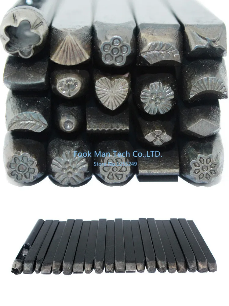 20pcs Flower anvil & Trad set,Pattern making in the process of jewelry processing,Jewelry Hand Carved goldsmith tools