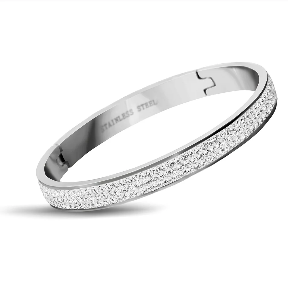 Wykwintna kryształowa bransoletka marki otwarte bransoletki Pulseira 6.3*5.6cm moda kryształowa biżuteria bransoletki hurtowo — zdjęcie 3